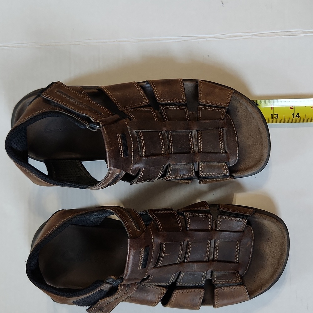 Men's Clark's Fisherman Sandals with Leather Upper and Thick Rubber Sole… - Picture 10 of 11